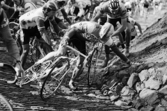 Philippe Poissonnier an der Mauer von Geraardsbergen - Omloop Het Volk 1982