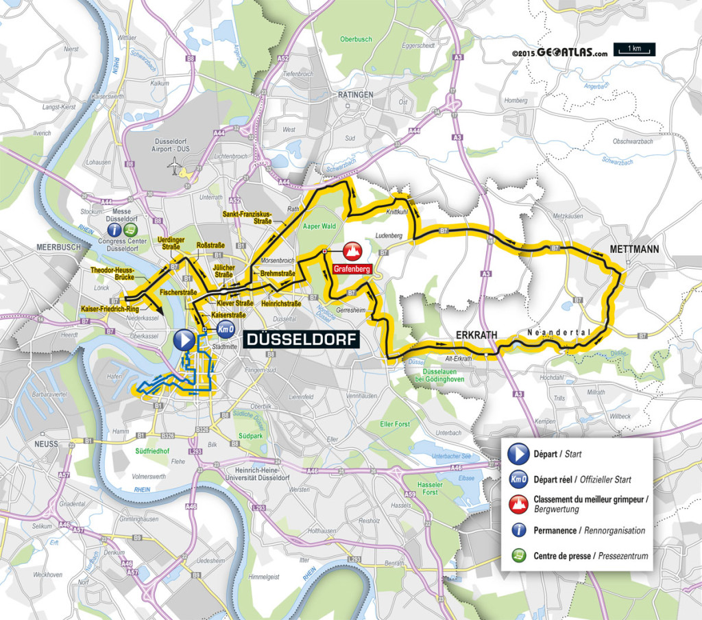 Karte: 2. Etappe Tour de France 2017
