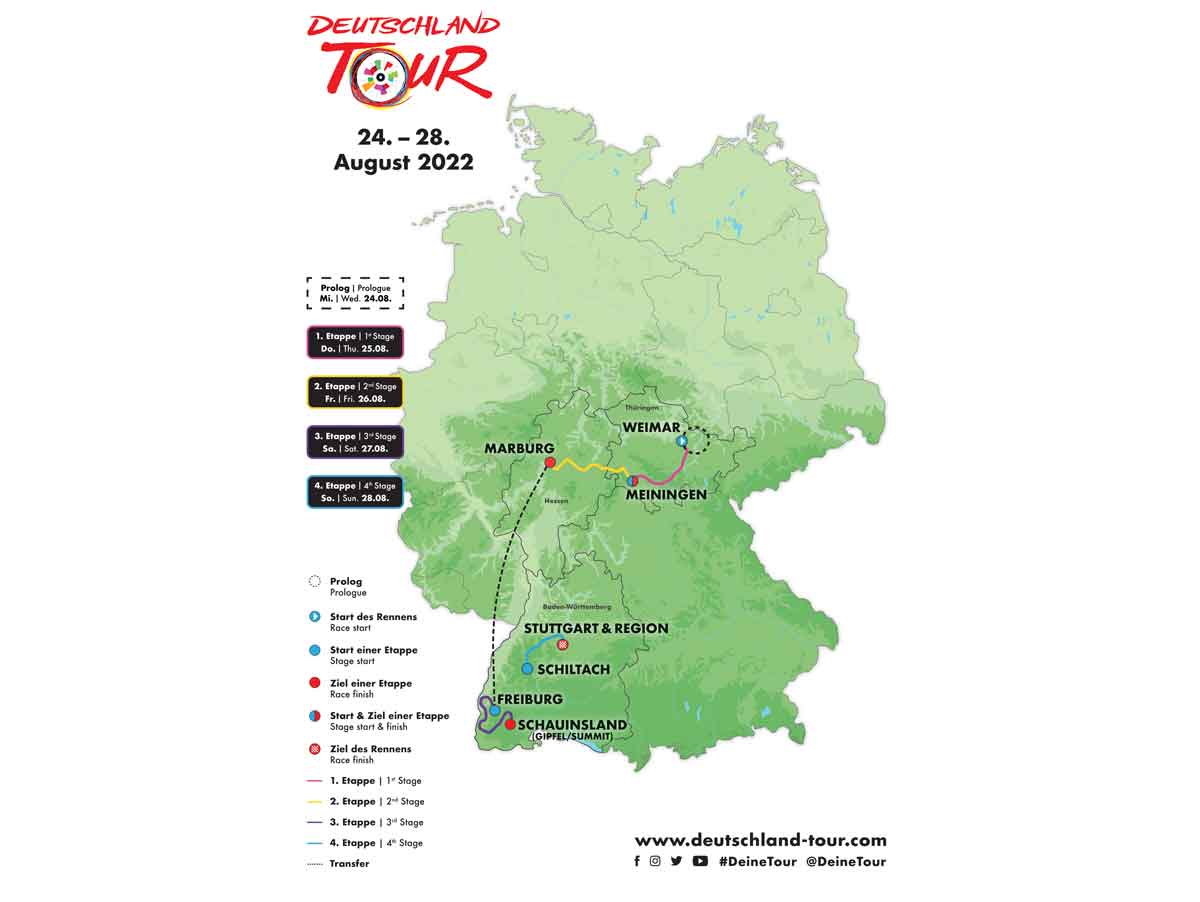 strecke der deutschland tour 2022